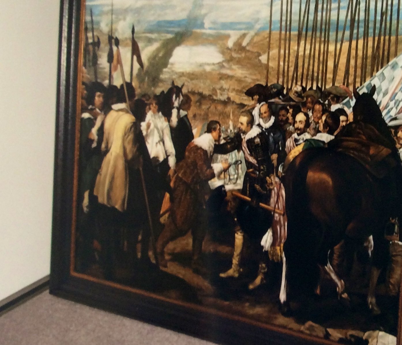 Janina Pazdan's interpretation of Velázquez's The Surrender of Breda, framed