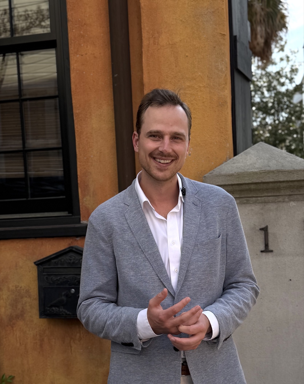 Mason Wright in downtown Charleston